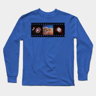 NASA JWST images in the form of the filmstrip Long Sleeve T-Shirt